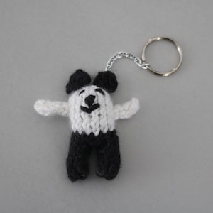 Miniature Knit Poppi Jr. The Panda Bear Plushy Keychain/Magnet/Christmas Ornament with FREE Shipping