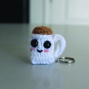 Miniature Knit Lola The Latte/Coffee/Green Tea/Matcha/Expresso Plushy Keychain/Magnet/Christmas Ornament With FREE Shipping