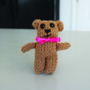 Small Tan/Beige Knit Banjo The Teddy Bear Plushy With FREE Shipping