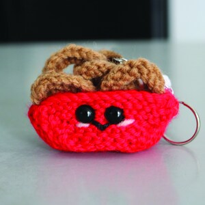Miniature Knit Owen The Onion Ring Basket Plushy Keychain/Magnet/Christmas Ornament with FREE Shipping