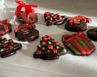 Barritas de chocolate navideñas CRUDIVANAS