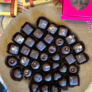Lavender Chocolates - Easter - Chocolate Almond Bites  NO BAKE Mother&#39;s Day - Vegan Gifts - Gift Boxes - Christmas