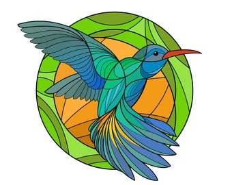 Hummingbird Digital Color Print