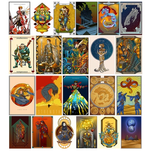Dune tarot: Full Set of 4x6 prints (22 prints)