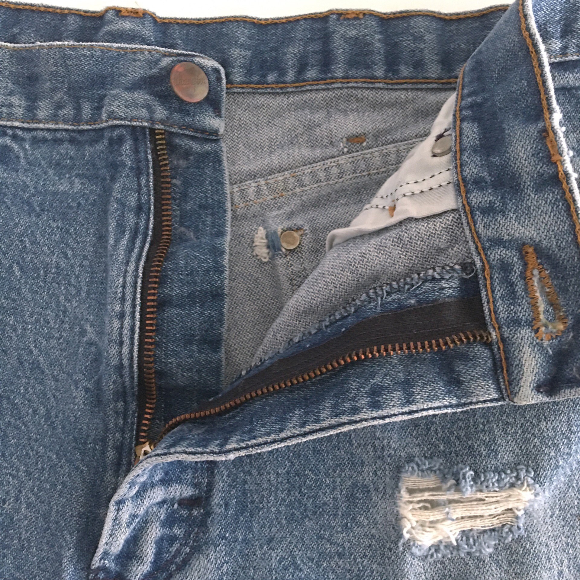Wrangler Vintage Denim Shorts 32 Cut off Distressed Denim - Etsy