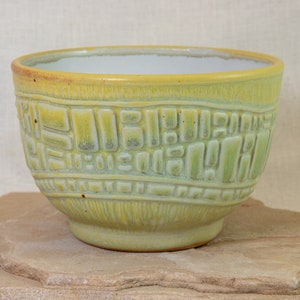 Hand Carved Pottery Bowl Rice Bowl Handmade Ceramic Bowl Carved Pottery Bowl Stoneware Pottery Carved Bowl Uniquely Designed Bowl image 6