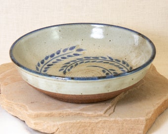 Shallow Bowl - Earthy Cereal Bowl - Small Handmade Serving Bowl - Hand Crafted Shallow Bowl - Hand Painted and Wheel Thrown Pottery Bowl