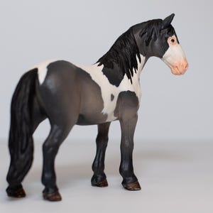 Custom Schleich Horse Repaint: Silver Grullo Tobiano Tennessee Walker Mare