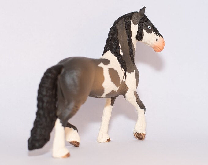 Retired Schleich Horse Grullo Paint Pinto Friesian Stallion Horse