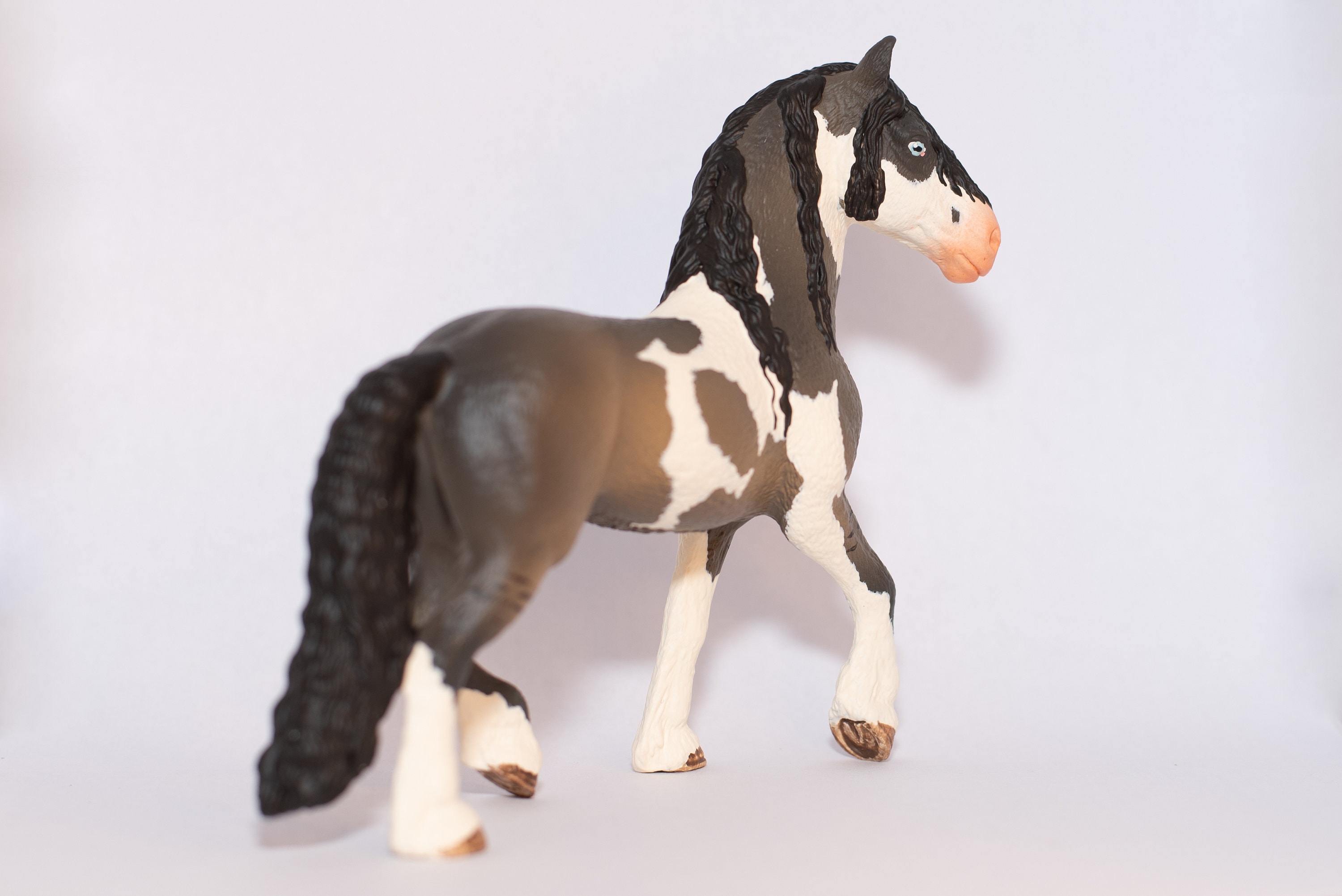Retired Schleich Horse Grullo Paint Pinto Friesian Stallion Horse