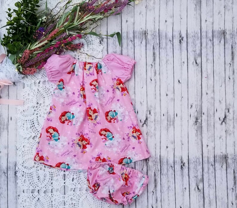 Little Mermaid 3 Piece Set Dress Bloomers Headband Etsy Little Mermaid 3 Piece Set Dress Bloomers Headband Etsy