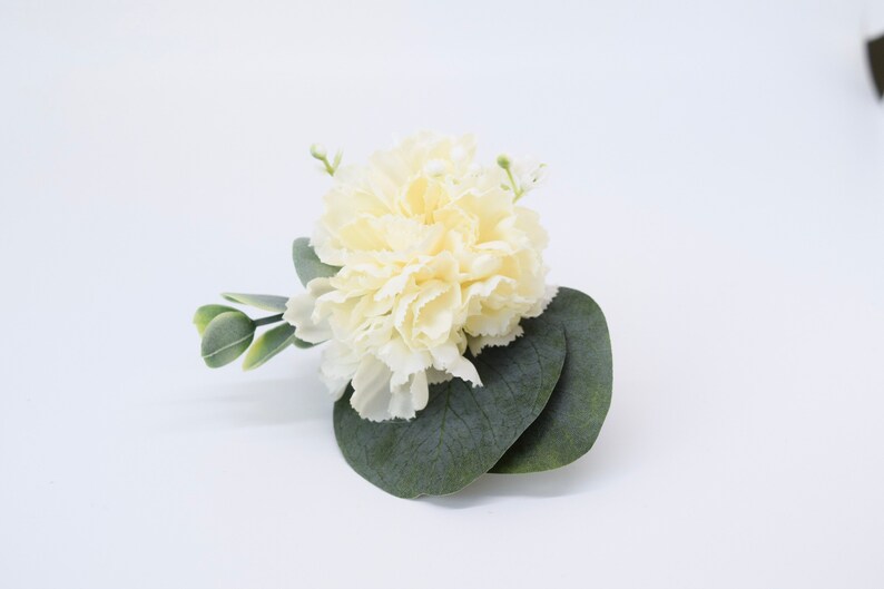 Carnation Boutonnieres Ivory Boutonnieres Groom Groomsman Etsy