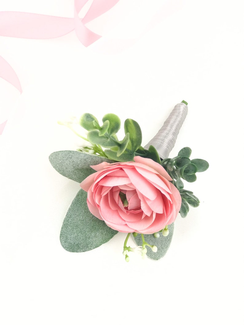 Lapel Flowers Groomsmen Pink Boutonniere Boutonnieres Father Of The Bride Wedding Boutonniere Ranunculus Groom Boutonnieres Prom