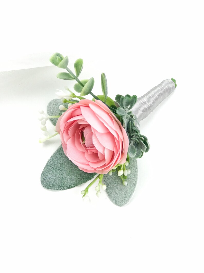 Lapel Flowers Groomsmen Pink Boutonniere Boutonnieres Father Of The Bride Wedding Boutonniere Ranunculus Groom Boutonnieres Prom