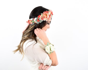 Ivory Rose Wrist Corsage, Keepsake Floral, Prom Corsage