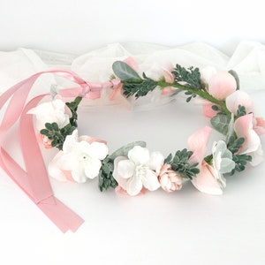 Bride Flower Crown, Wedding Crown, Wedding, Bridal Crown, Maternity Crown, Bridesmaids, Floral Crown, Flower Girl Crown, Pink Flower Crown