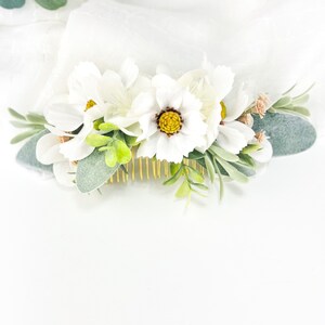 Daisy Flower Comb, Daisy, Bride Hair Combs, Bridal Combs, Flower Comb, Wedding, Bride, Daisy Hair Comb, Floral hair Combs