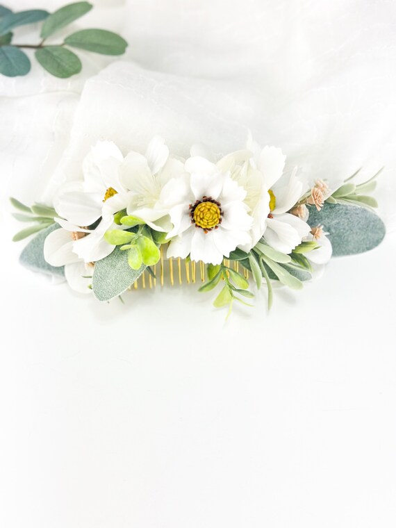 Daisy Hair Comb Daisy Hair Comb,simulation Daisy Headdress,bridal Comb  main image 4