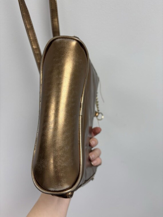 Vintage Suzy Smith Metallic Patchwork Crossbody B… - image 4