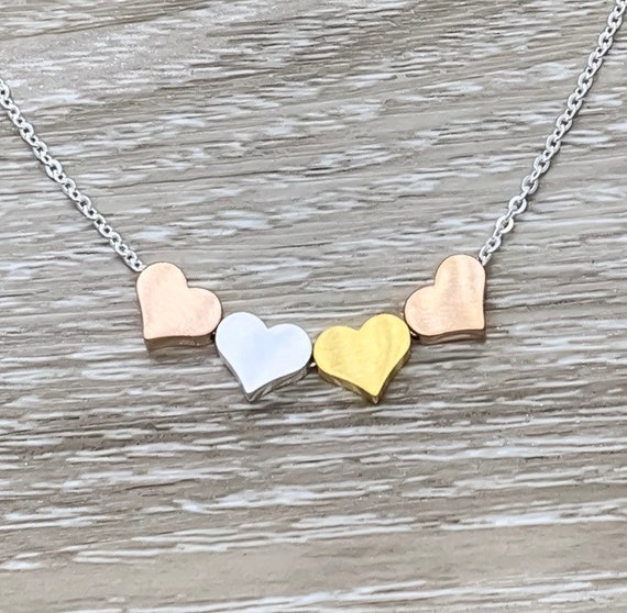 Buy Mother of Four Gift Tiny 4 Hearts Necklace Card Mom Online in