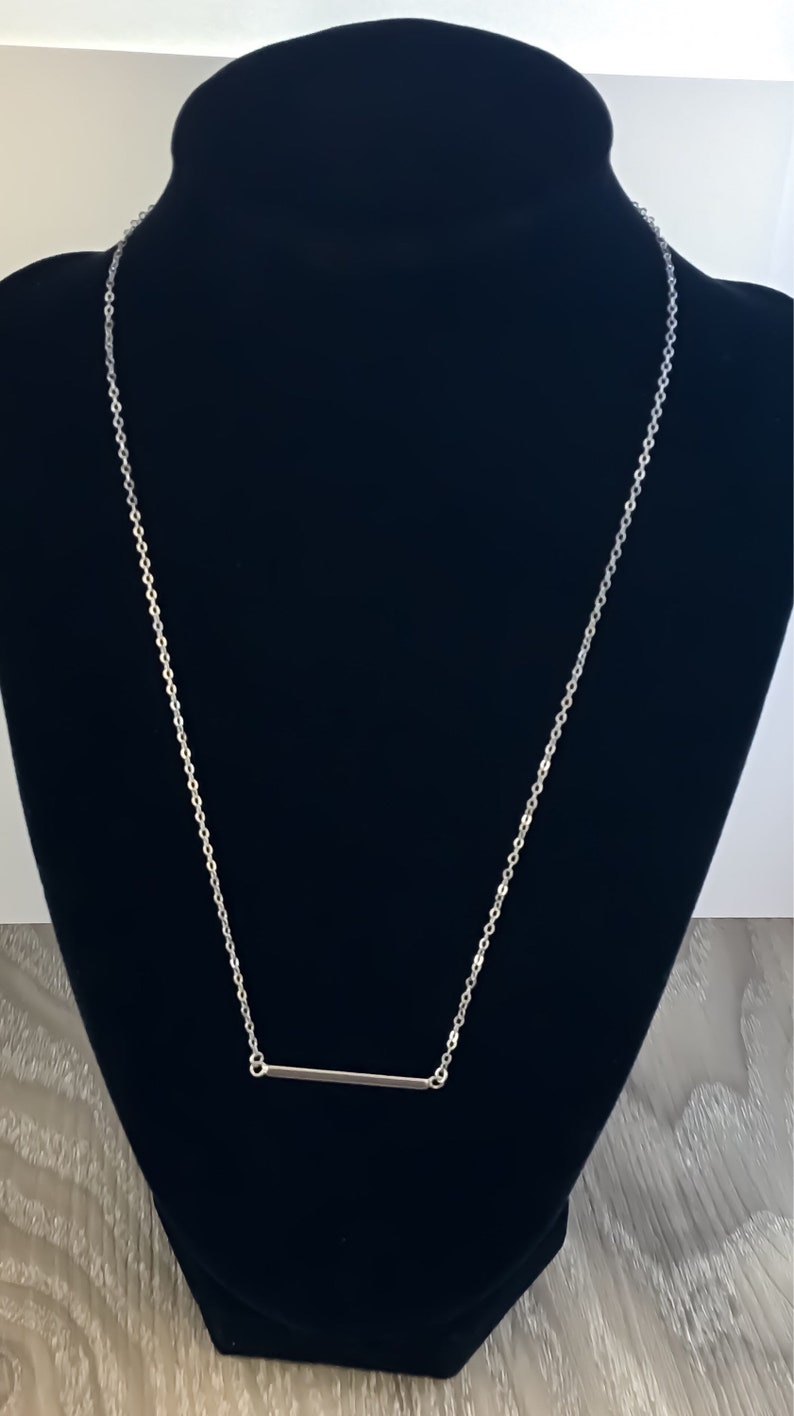 Balance Bar Necklace Dainty Sterling Silver Jewelry Layering Etsy