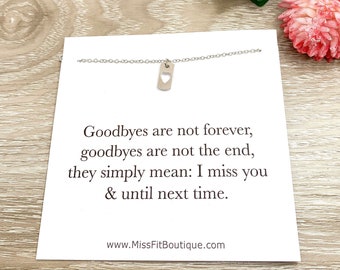 Goodbyes Are Not Forever, Loss Jewelry, Heart Necklace, Keepsake Necklace with Card, Bereavement Gift, Loss of a Loved One Gift, Funeral