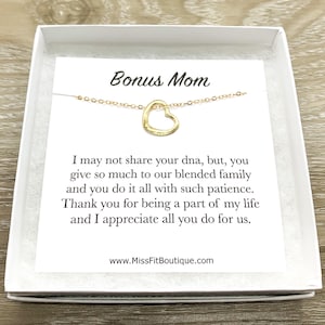 Bonus Mom Gift, Sentimental Gift for Stepmom, Like a Mother to Me Gift, Dainty Necklace, Appreciation Gift from Bonus Daughter, Mom Necklace