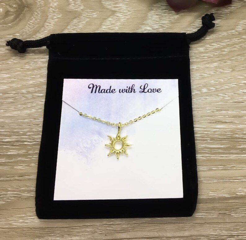 You Are My Sunshine Necklace Rose Gold Sun Necklace Etsy