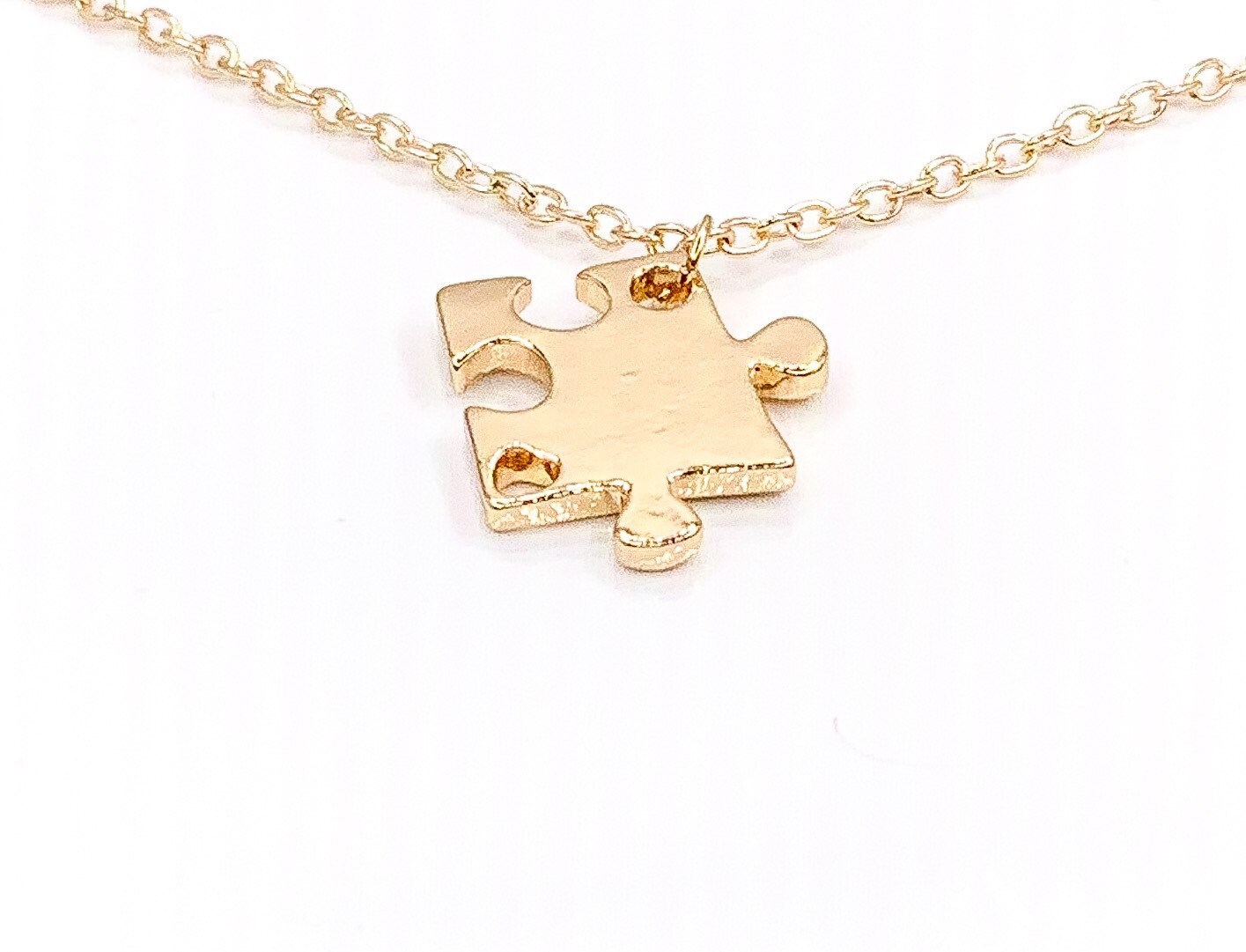 Puzzle Necklace Set for Four Silver Puzzle Piece Pendant Etsy