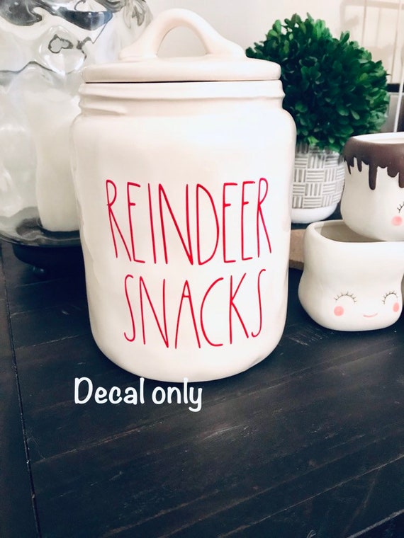 rae dunn christmas 2020 canister Rae Dunn Inspired Reindeer Snacks Decal Rae Dunn Christmas Etsy rae dunn christmas 2020 canister