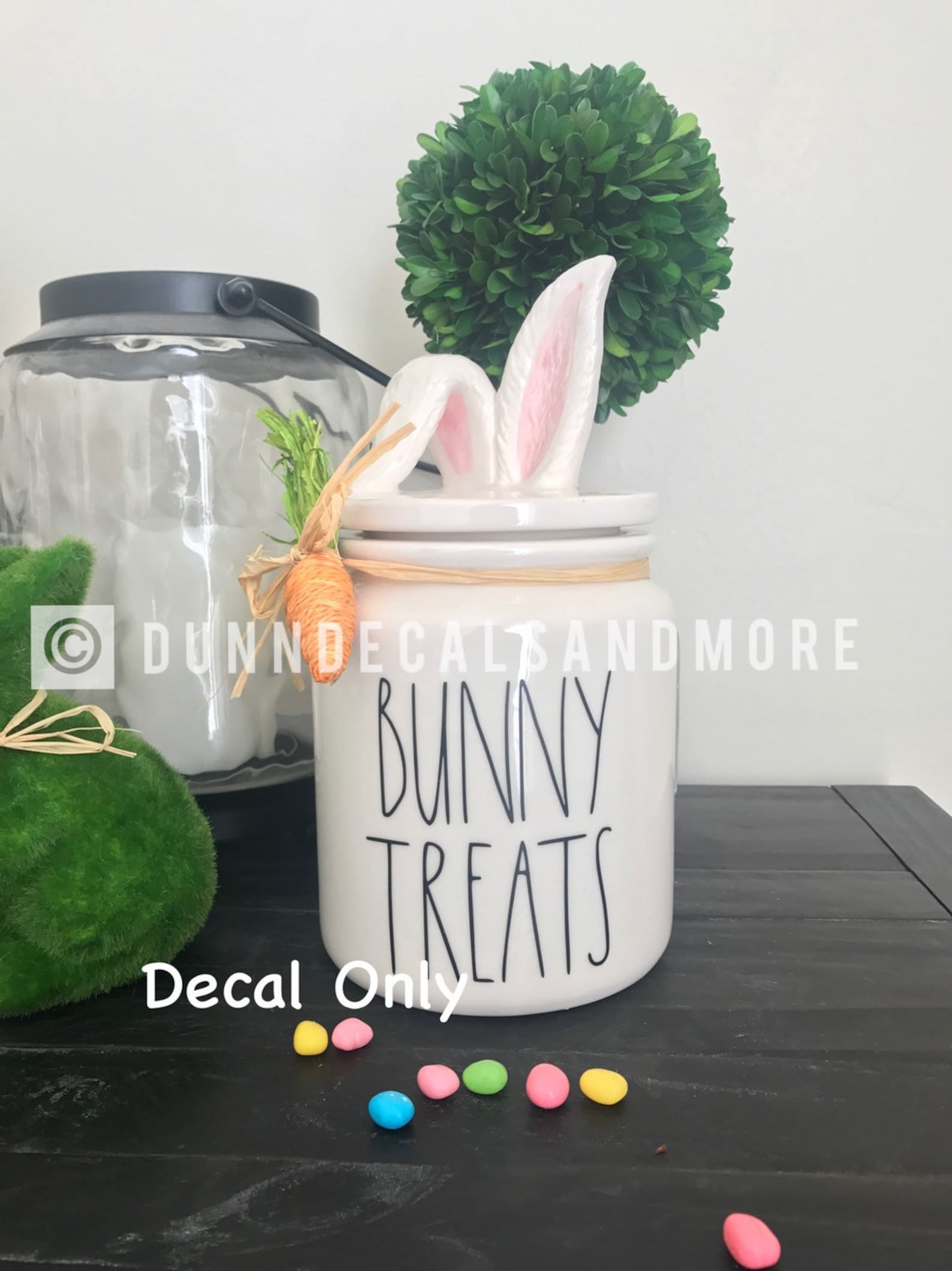Rae Dunn BUNNY TREATS Decal Rae Dunn Easter Farmhouse - Etsy