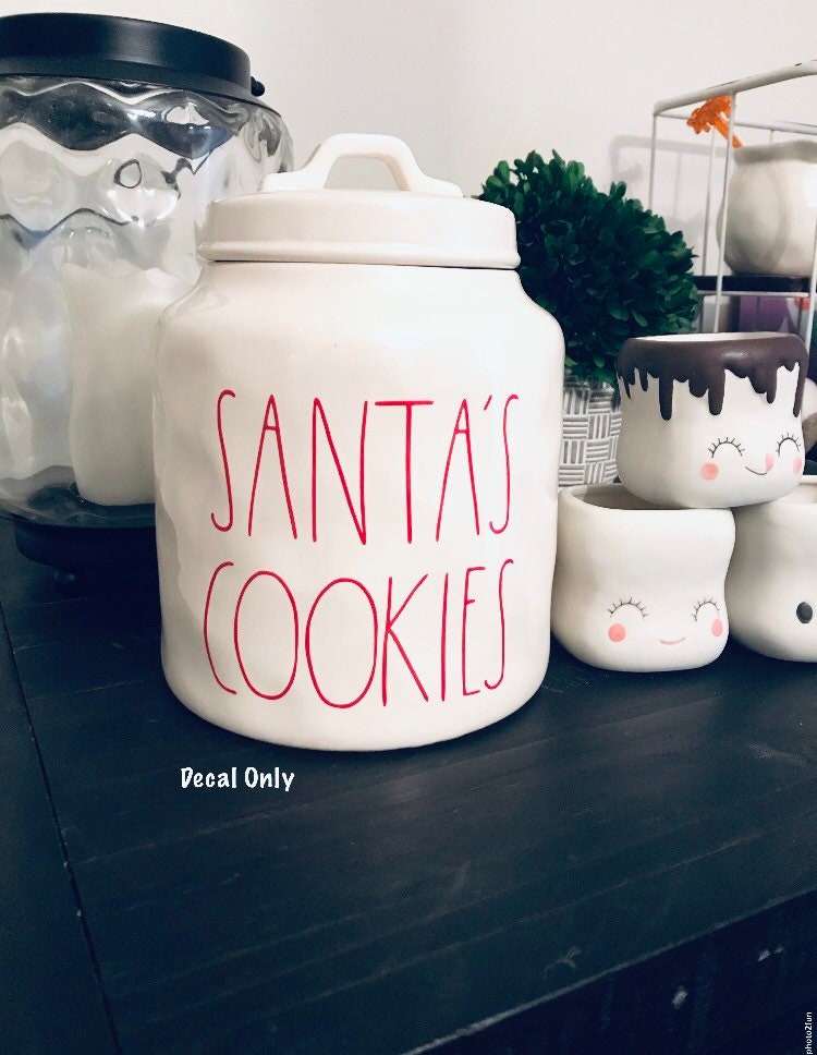 Rae Dunn Inspired Santa's Cookies Decal Rae Dunn | Etsy