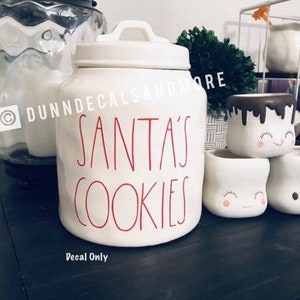 Rae Dunn Inspired Santa's Cookies Decal Rae Dunn - Etsy