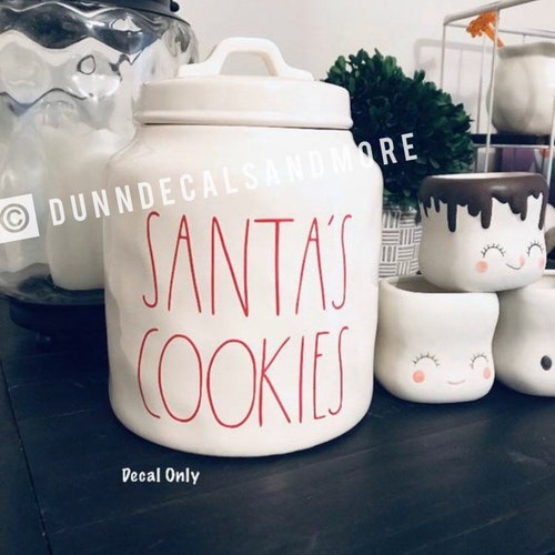 Rae Dunn Inspired Santa's Cookies Decal Rae Dunn - Etsy