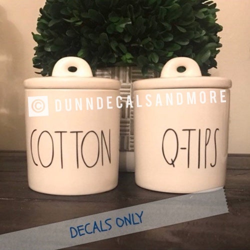 Rae Dunn Inspired Hair Ties and Bobby Pins Decal Set DECALS Etsy