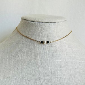 Minimalist pearl necklace, Dainty Pearl Mangalsutra, Dainty pearl choker, Minimalist mangalsutra, Modern Mangalsutra, Mangalsutra image 6