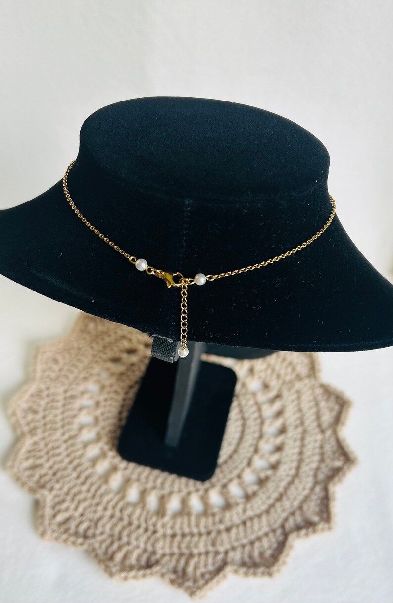 Minimalist pearl necklace, Dainty Pearl Mangalsutra, Dainty pearl choker, Minimalist mangalsutra, Modern Mangalsutra, Mangalsutra image 7