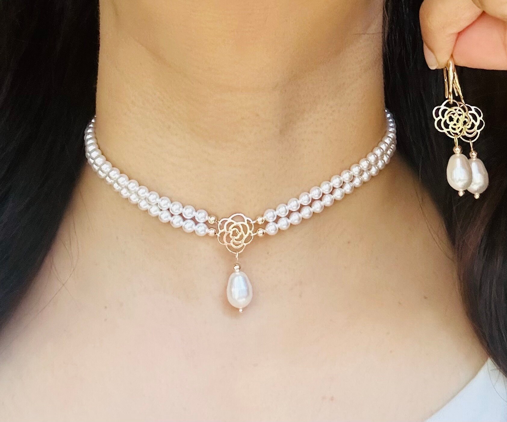 Pearl choker hotsell designs