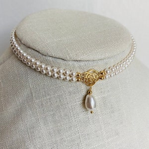 Pearl Choker High Quality, Multi Strand Pearl Choker, Pearl