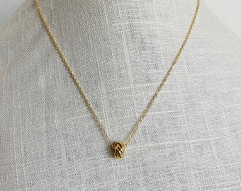 ネックレス・ペンダント Monday Edition _ Lovely Heart Knot Necklace BOVANNI Love Knot Necklace 14K Gold Plated, Heart Knot