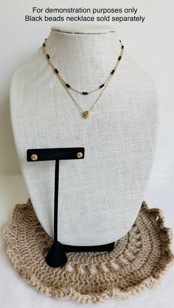 Love Knot Necklace, 14k Gold Plated Knot Necklace, Love Knot