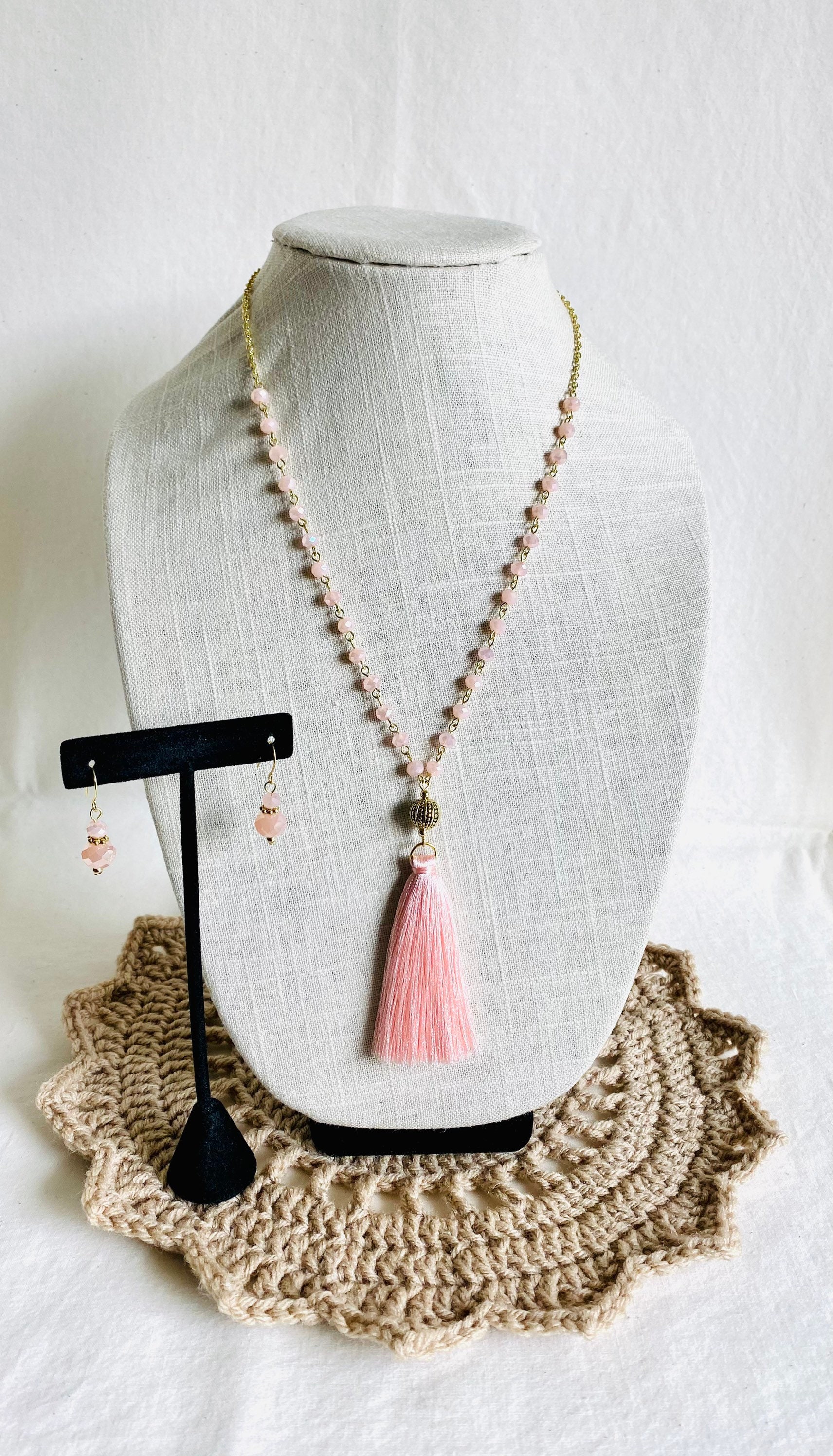 Handmade Long Tassel Necklace: Beaded Silky Tassels - Etsy
