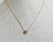 Love Knot Necklace, 14k Gold Plated Knot Necklace, Love Knot