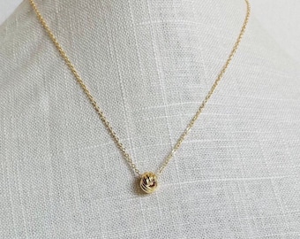 [STONE HENgE] 韓国☆14K☆Love Knot Necklace Amazon.com: Jewel Zone US Love Knot Pendant Necklace in 14K