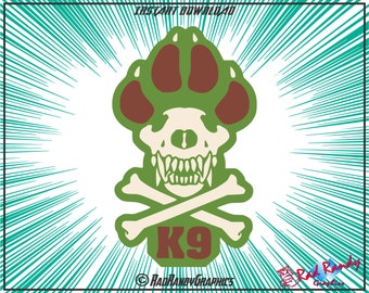 Military K-9, Cut Files, EPS, SVG, PNG, Vector, Multi Layer