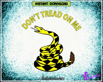 Don't Tread on Me, Cut Files, EPS, SVG, PNG, Vector
