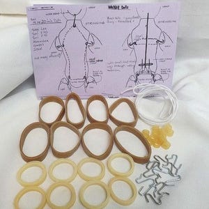 Doll Restringing Kit: Elastic Bands, S-Hooks,  # 2