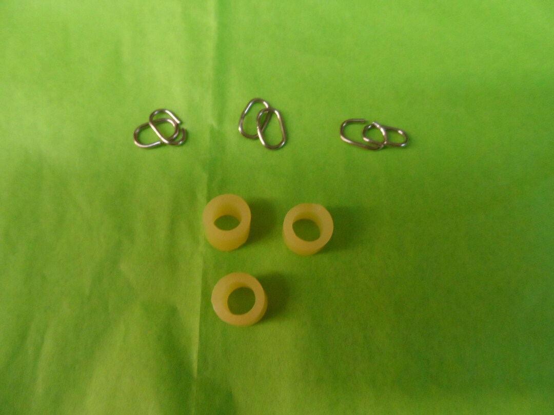 Kit 12 Set of 2 for 8 Dolls Repair Rubber Bands, Hooks, Rings