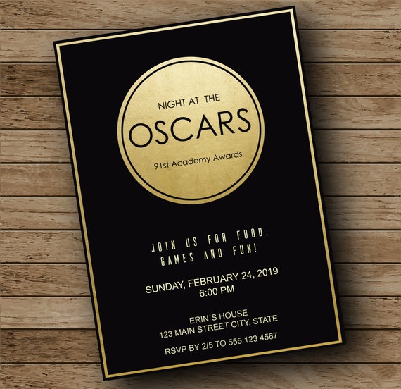 oscar party invitation 2019