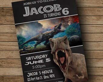 Jurassic World Invitation / Jurassic World Birthday Invitation / Jurassic Wold / Jurassic World Party / Jurassic World Card / Jurassic Park